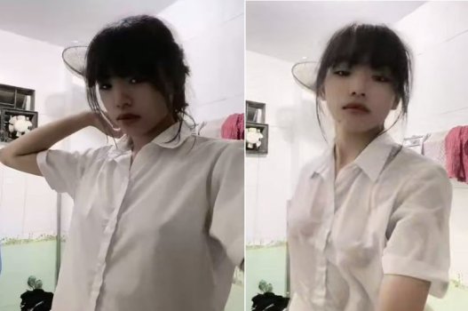 Nữ sinh tắm mà cứ muốn bạn trai thấy